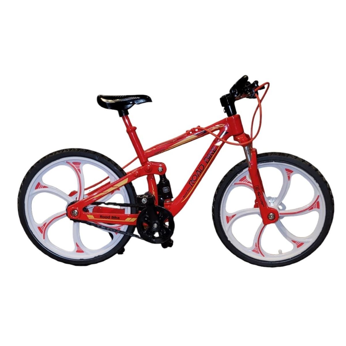 GENERICO - Bicicleta MTB Miniatura De Metal Escala 1 / 10 Coleccionables Roja