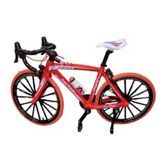 GENERICO - Bicicleta Ruta Miniatura De Metal Escala 1 / 10 Coleccionables Roja