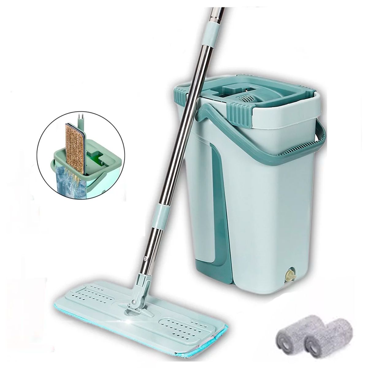 IRM - Mopa Giratoria Trapeador de Piso 360 Trapero con Balde