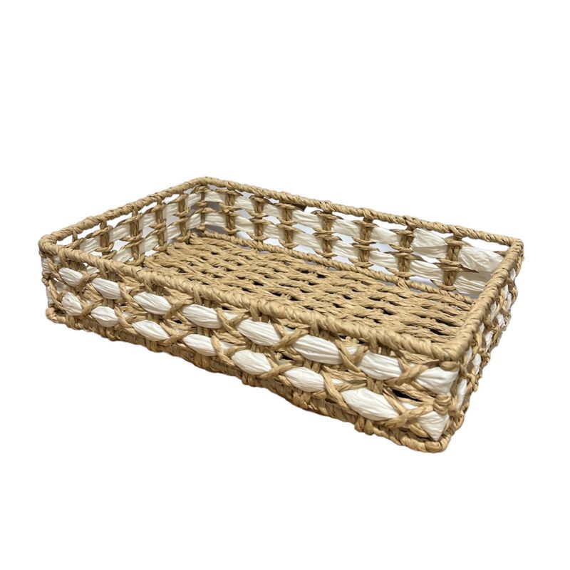 GENERICO - Cesta Panera De Rattan Cesta De Pan Cuadrada Pequeña