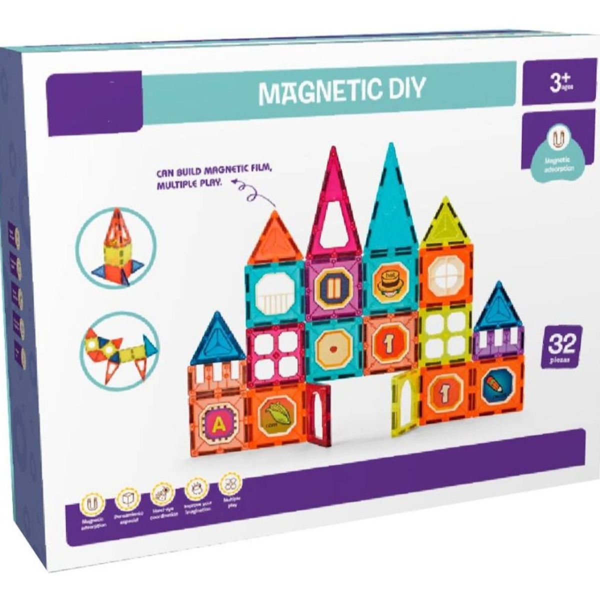 OEM - Bloques Magnéticos Para Construir 32 Piezas