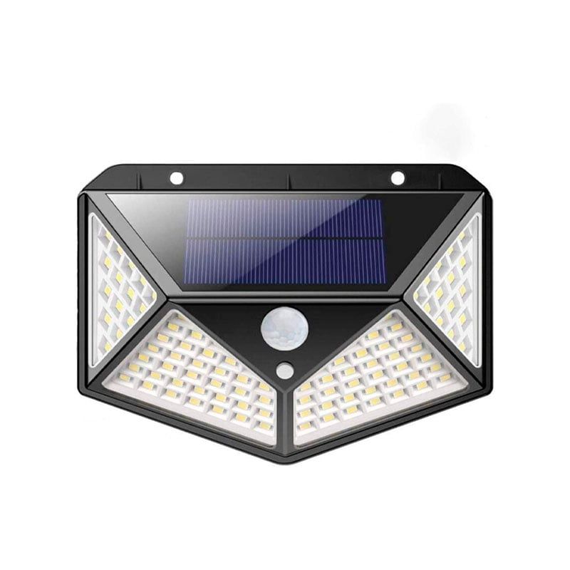 GENERICO - Pack 5 Focos Solares 100 Led Sensor de Movimiento