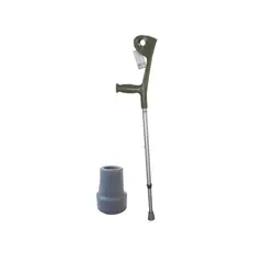 GLOMED - Pack bastón europeo codera fija + Regatón gris 19 cm