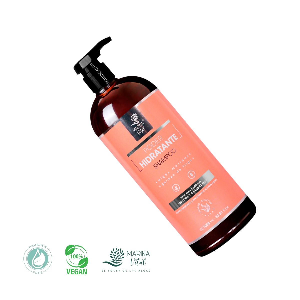 MARINA VITAL - Shampoo Poder Hidratante Marina Vital 1000 ml MARINA VITAL
