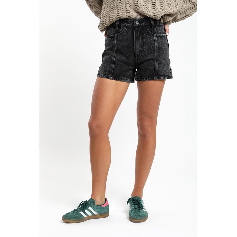 FROENS - Short mujer jeans negro