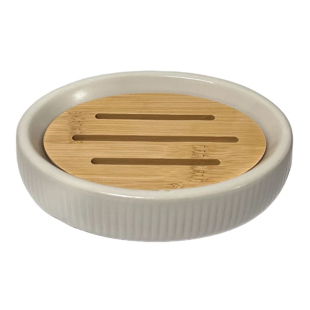 OEM - Jabonera Porta Jabon Ceramica Bamboo Diseño Elegante
