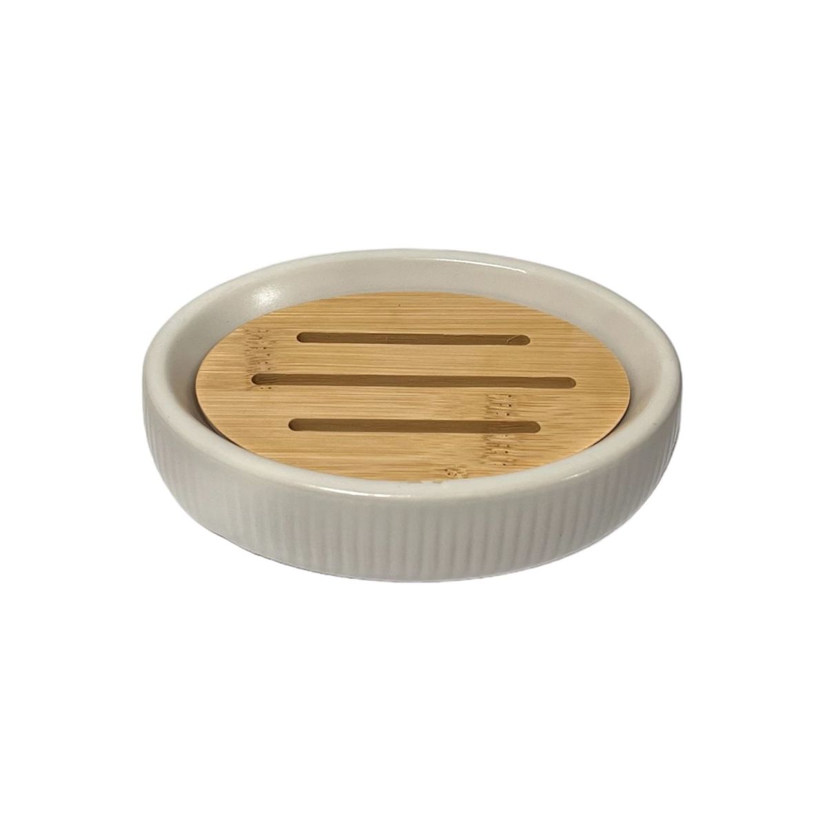 OEM - Jabonera Porta Jabon Ceramica Bamboo Diseño Elegante