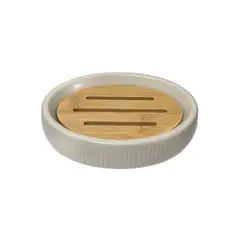 OEM - Jabonera Porta Jabon Ceramica Bamboo Diseño Elegante