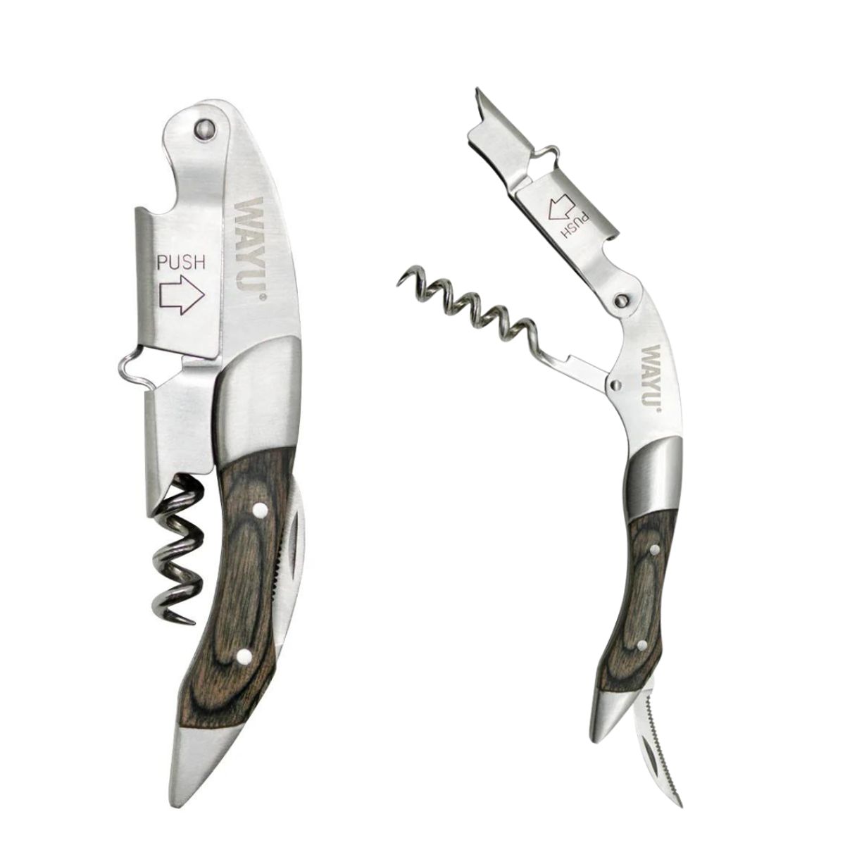 WAYU - Abridor de Vino Wayu  Acero Inoxidable Elegancia y Precisión  Parrillero Austral