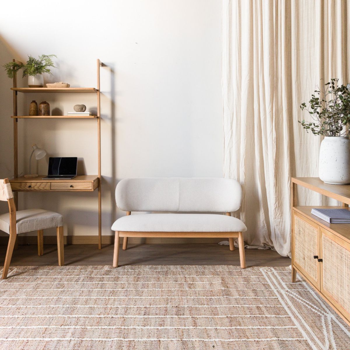 AMOBLE - Sofa Andone Blanco Amoblé