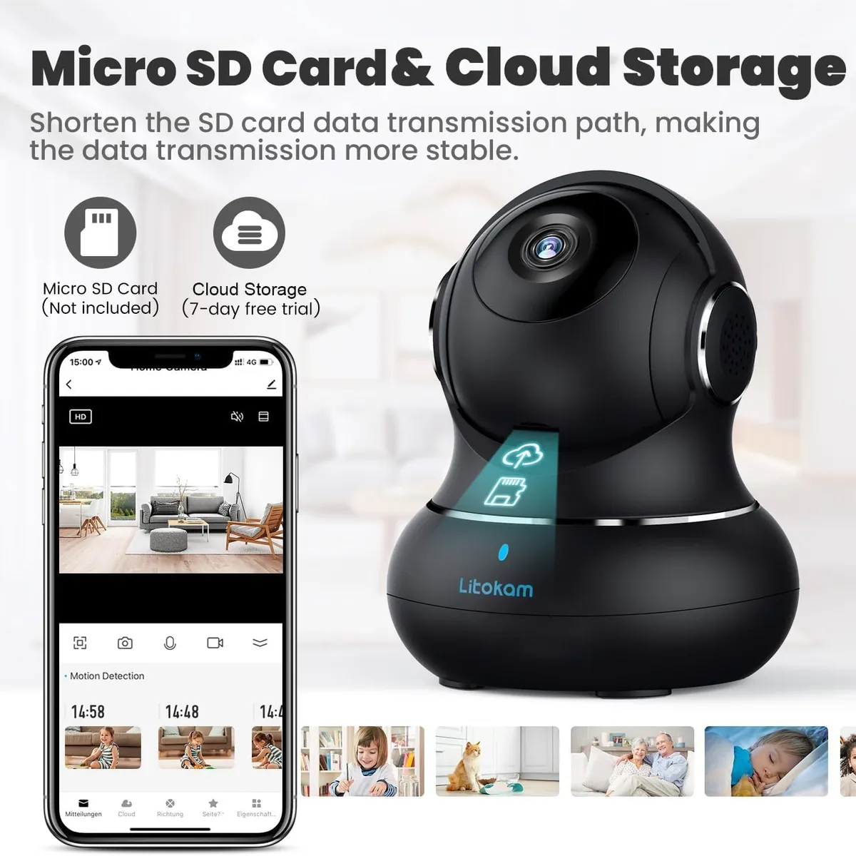 GENERICO - Cámara de seguridad 2K para interiores Litokam P1 Pro