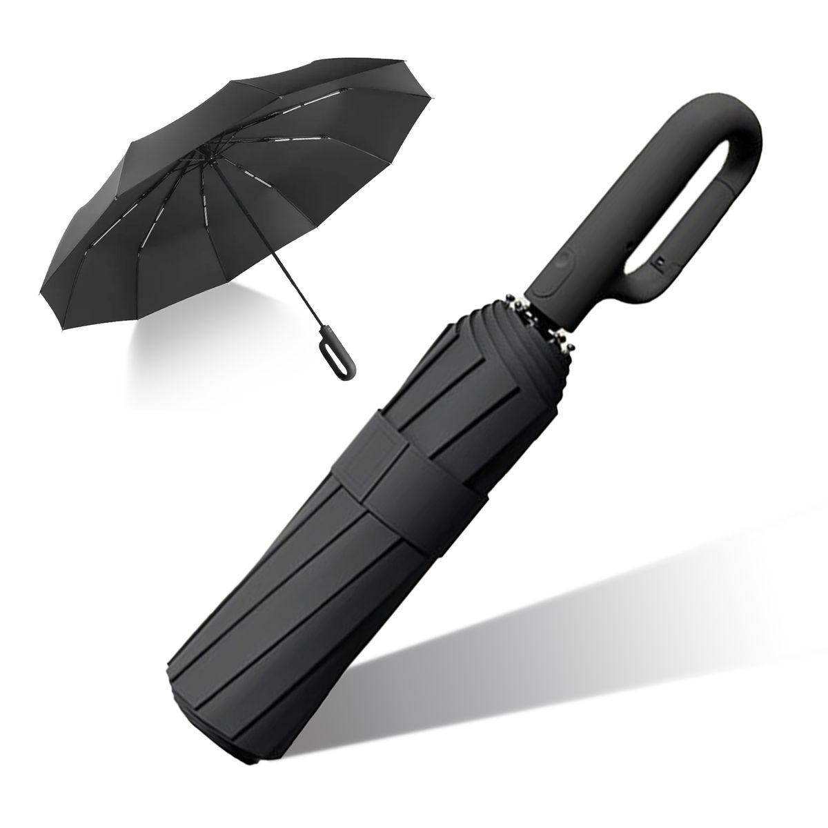 ATURE - Paraguas Plegable Automático Antivendaval 10 huesos Colgable