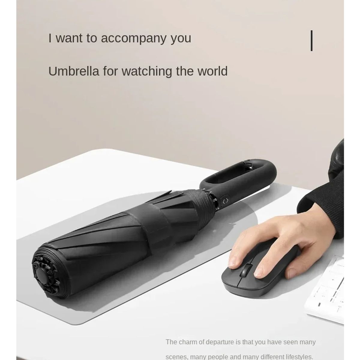 ATURE - Paraguas Plegable Automático Antivendaval 10 huesos Colgable