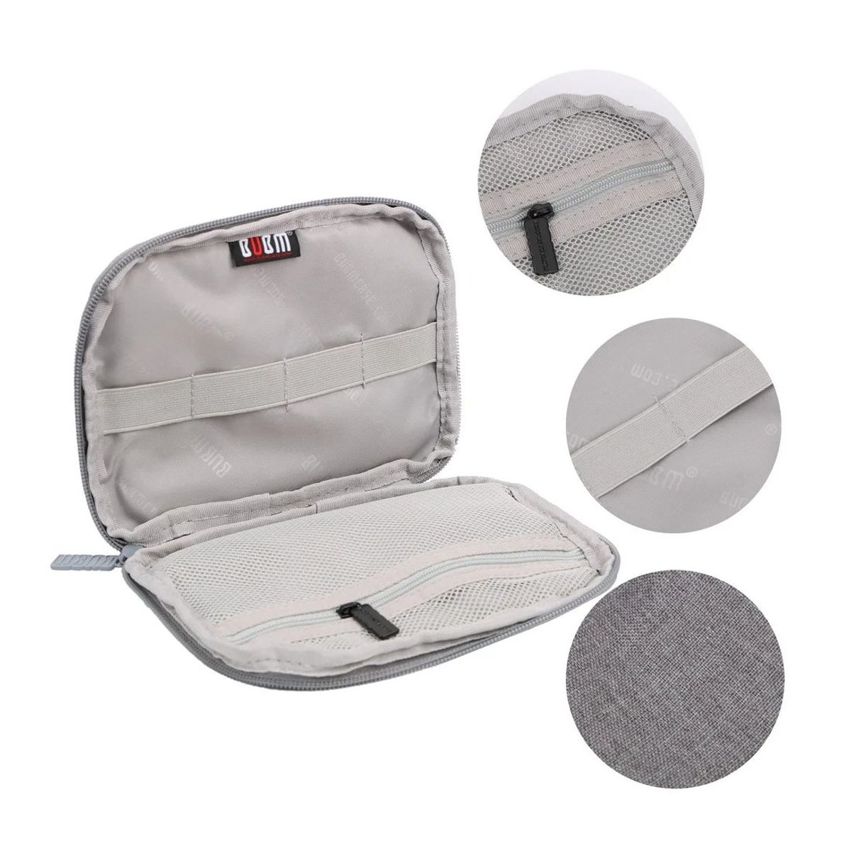 ATURE - Bolsa Almacenamiento Para Power Bank Cable Datos Auriculares Gris