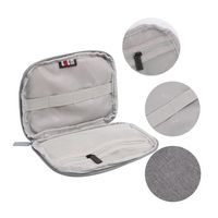 Bolsa Almacenamiento Para Power Bank Cable Datos Auriculares Gris