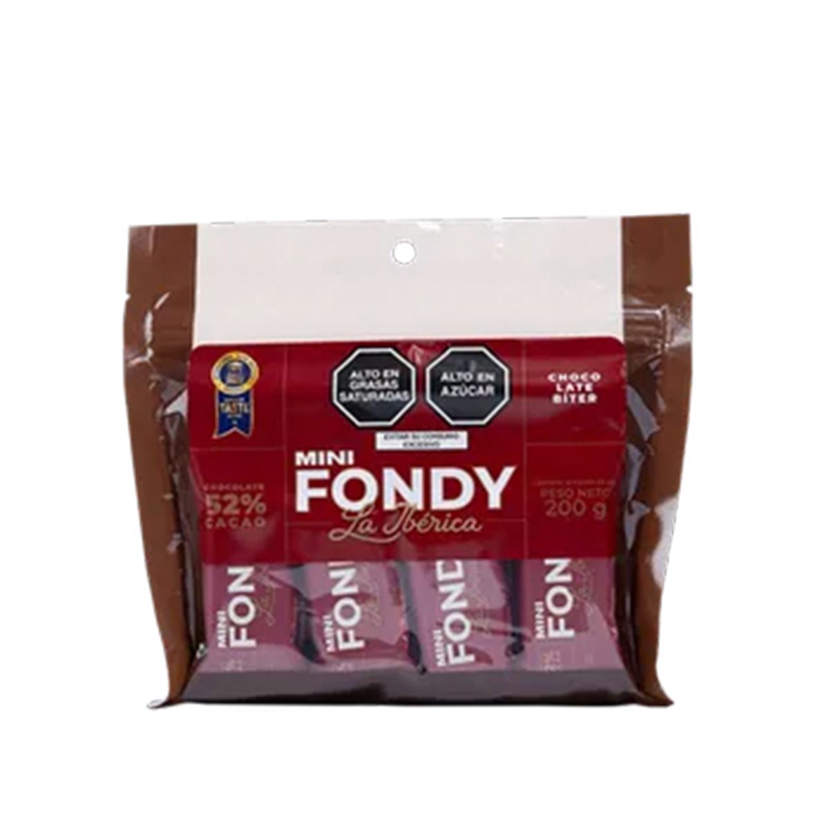 LA IBERICA - PACK X10 BARRAS DE CHOCOLATE MINI BITTER 52% CACAO 20G