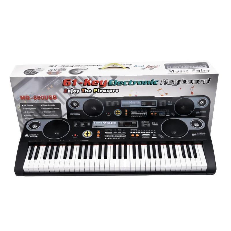 GENERICO - Teclado Electrónico Digital 61 Teclas Mq-860 USB PA-K0