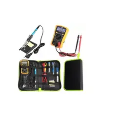 GENERICO - Kit Eléctrico Cautín 60w Regulable 17 Accesorios Caja