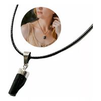 Colgante Turmalina Negra + Bolsa De Terciopelo Regalo