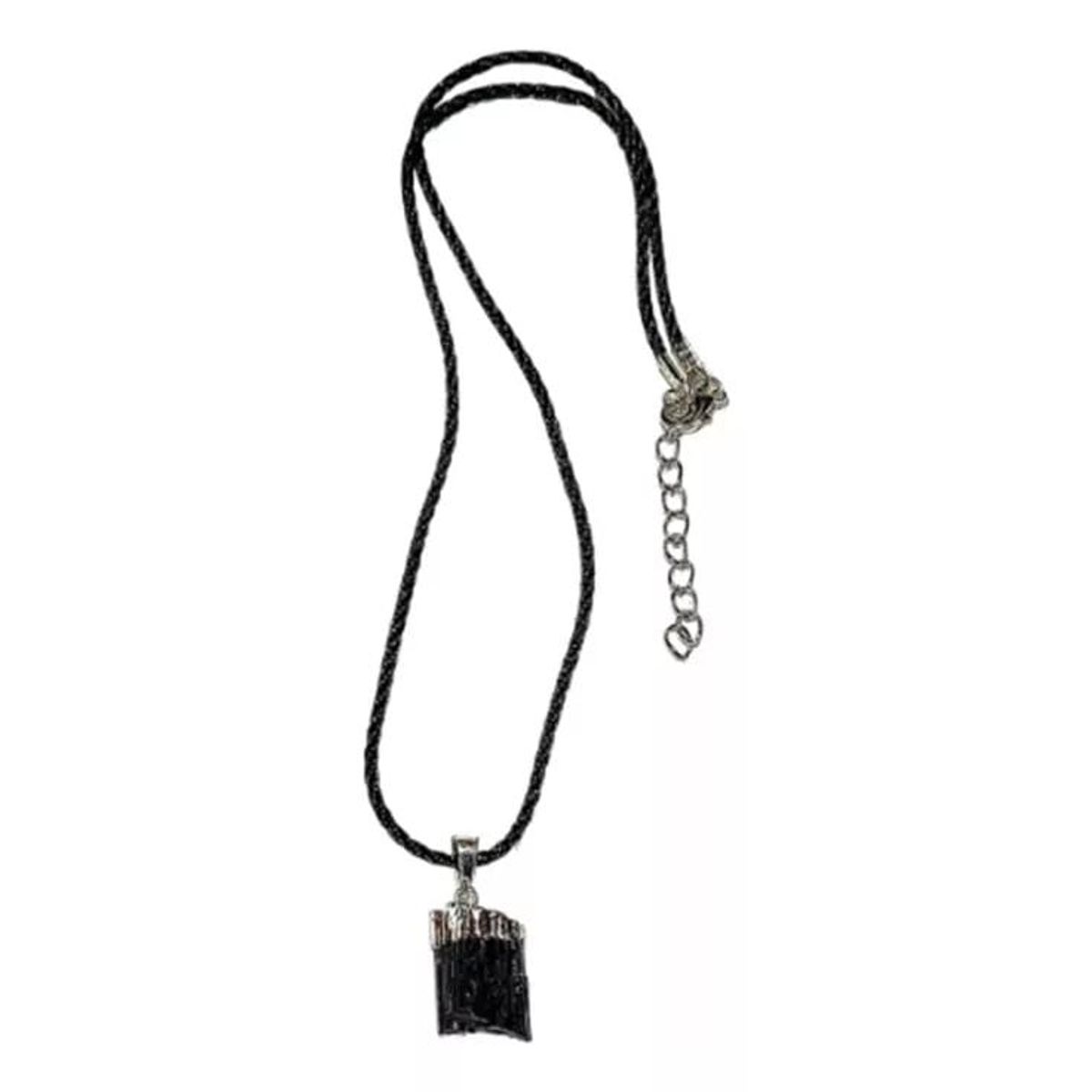 KUANGYE - Colgante Turmalina Negra + Bolsa De Terciopelo Regalo