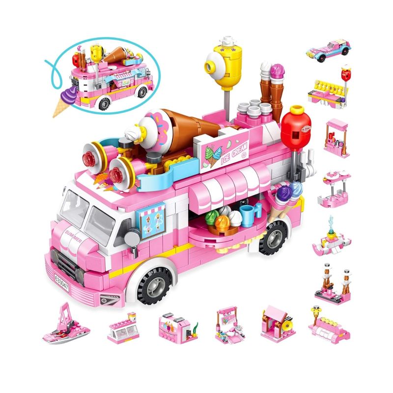 GENERICO - Bloques De Construcción Camión De Helados  553 Piezas