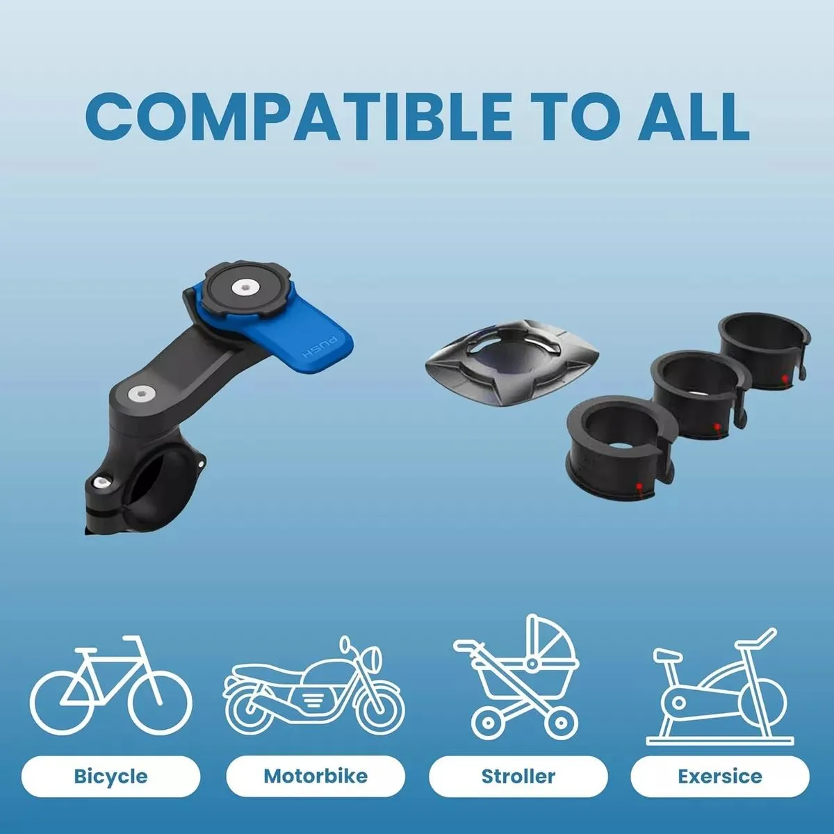 KUANGYE - Soporte Celular Tipo Quadlock Moto Bicicleta Scooter Sinewan