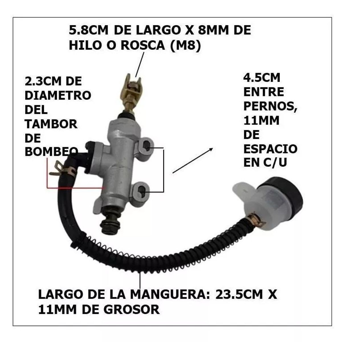 KUANGYE - Bomba De Freno Trasera Universal Para Moto