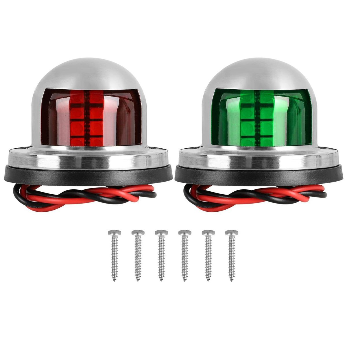 KUANGYE - 2pcs 12v Llevó La Lámpara De Luz De Señal De Navegación De A