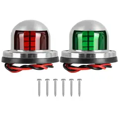 KUANGYE - 2pcs 12v Llevó La Lámpara De Luz De Señal De Navegación De A