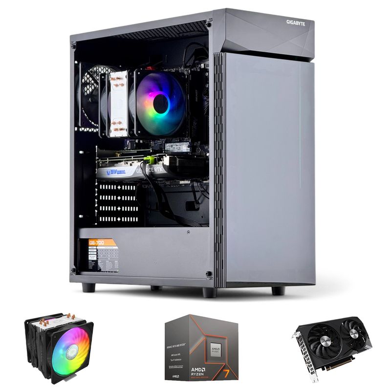 HYPERPC - PC GAMER AMD RYZEN 7 8700 16Gb DDR5 1Tb RTX 3060 WiFi Air