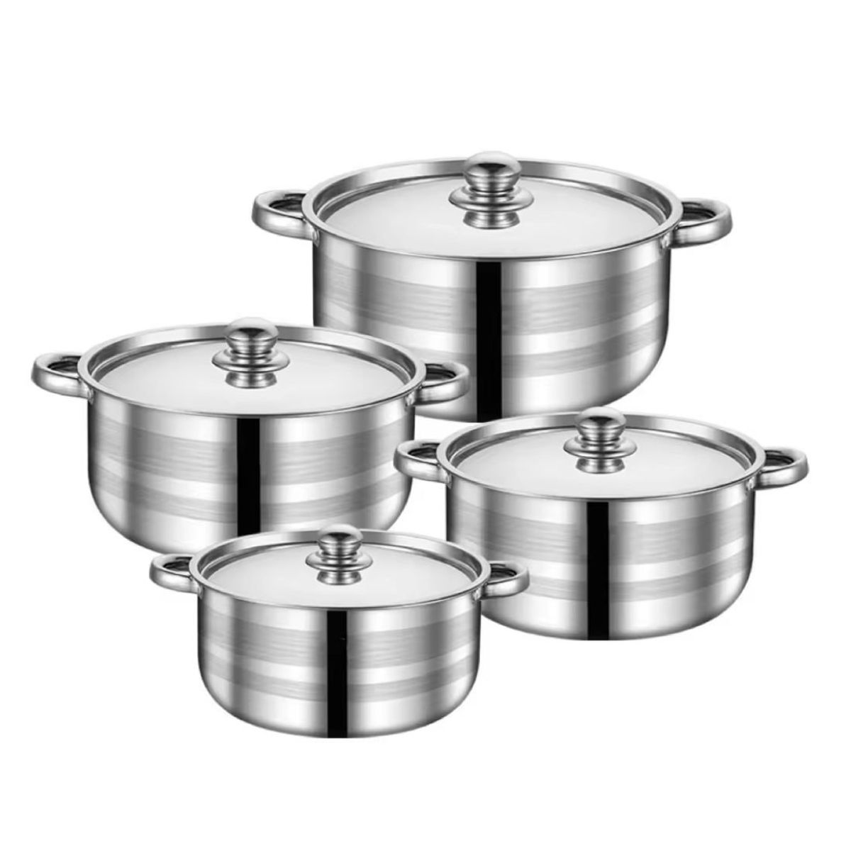 BAZUCA - Bateria de cocina 8 Piezas Acero inoxidable Chic Haus