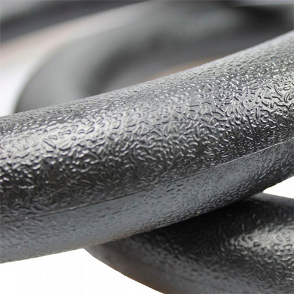 PLUSFIT - Anillas Olimpicas PVC Negras Transportables