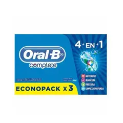 ORAL B - PASTA COMPLETE 4 EN 1 X 80 GR X 3 UND