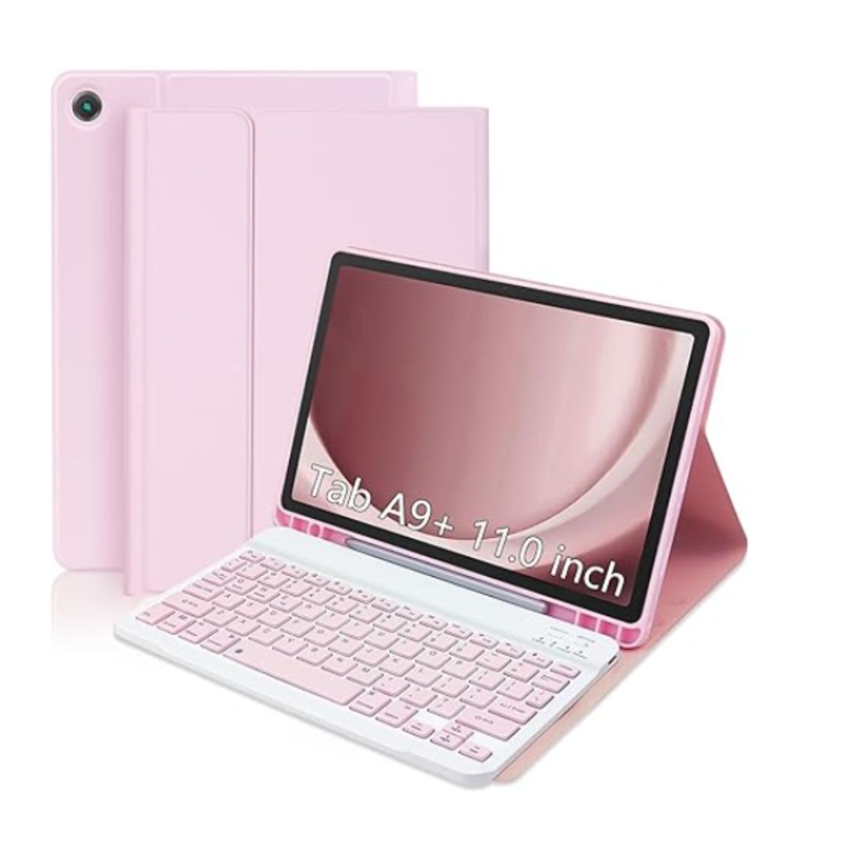 GENERICO - Funda Con Teclado Rosado Para Samsung A9+ Plus 11 Español