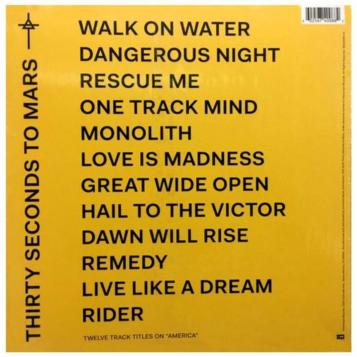 HITWAY MUSIC - THIRTY SECONDS TO MARS - AMERICA - VINILO HITWAY MUSIC
