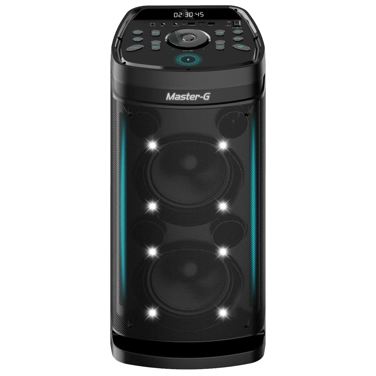 MASTER G - Parlante Bluetooth 8" x2 Modo Karaoke Electrovibes
