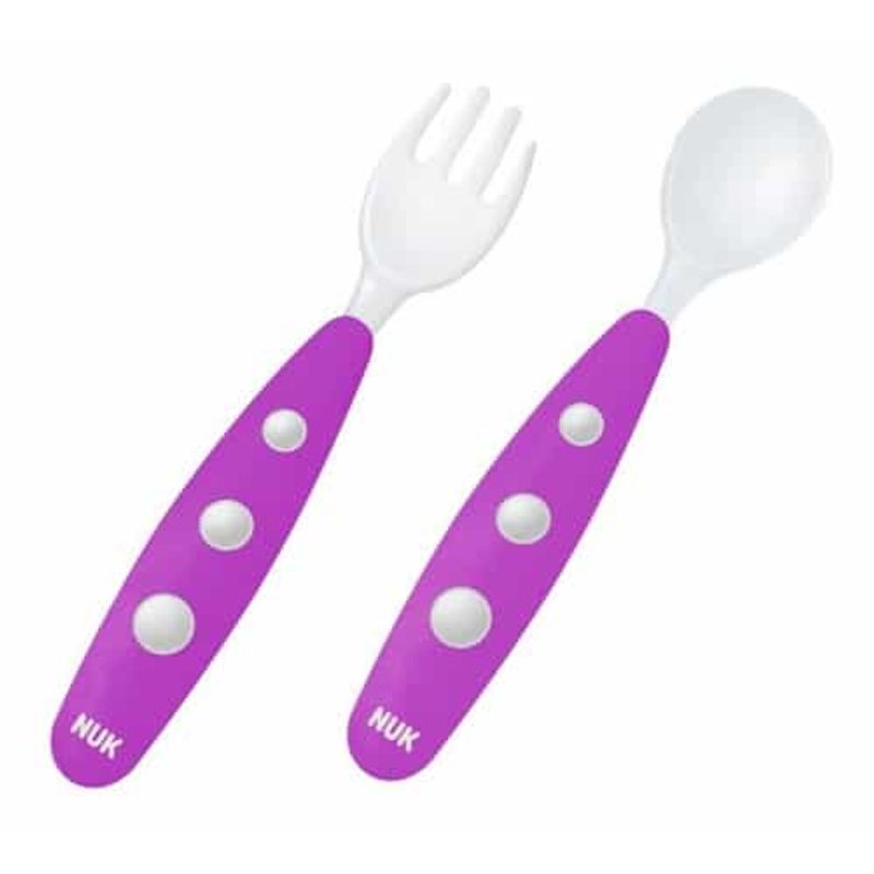 NUK - Set De Cubiertos Plásticos Nuk Morado