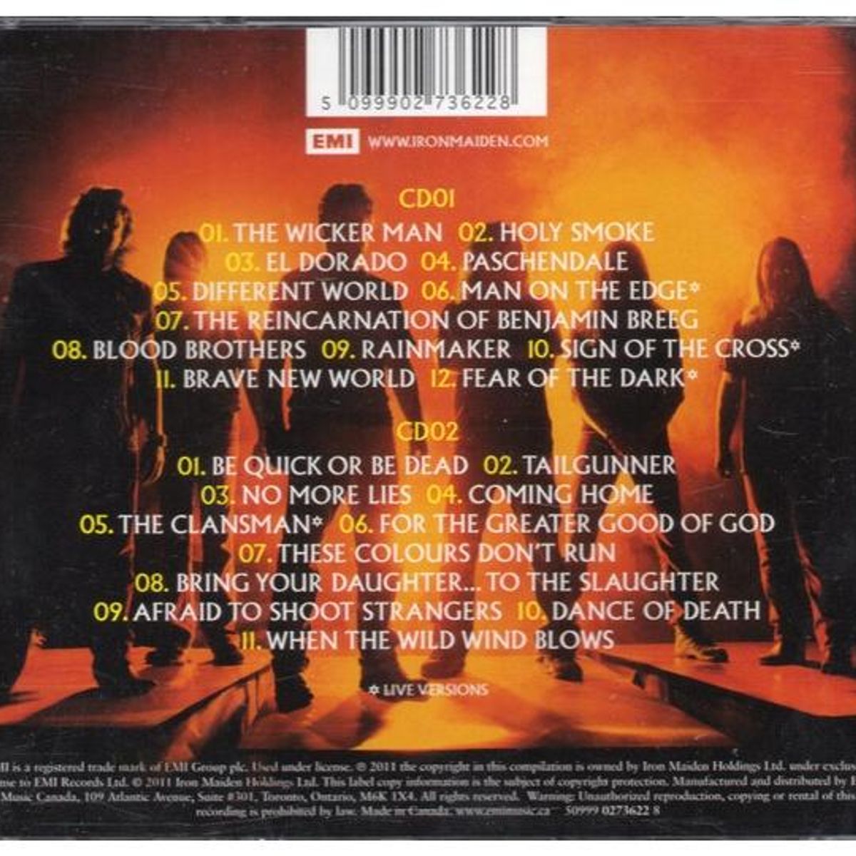 HITWAY MUSIC - IRON MAIDEN - FROM FEAR TO ETERNITY-THE BEST OF 1990-2010-CD