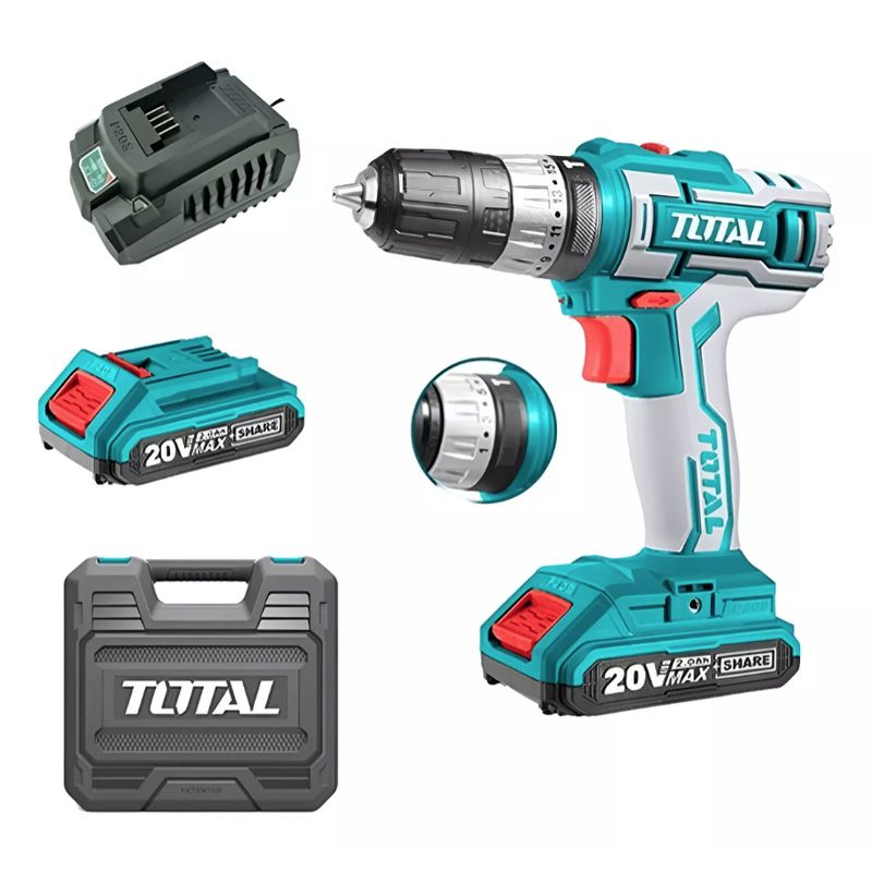 TOTAL TOOLS - Taladro Atornillador Percutor 10mm 20v Total Tidli200215