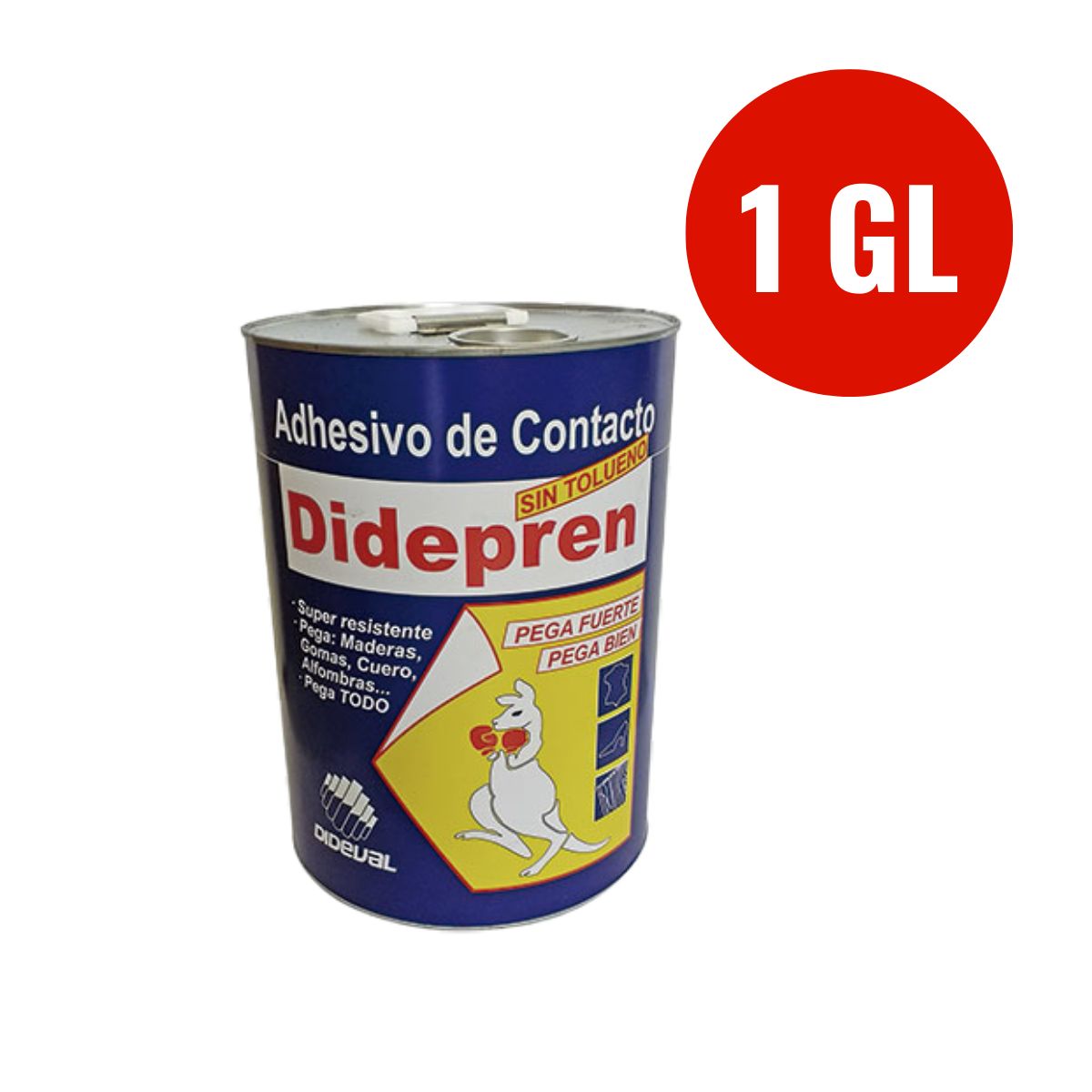 DIDEVAL - Adhesivo De Contacto Pega Todo Sin Tolueno 1 Galon Dideval