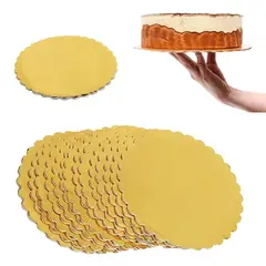 GENERICO - Set 12 Bandeja Base Redonda Torta Pastel Carton 20 Cm