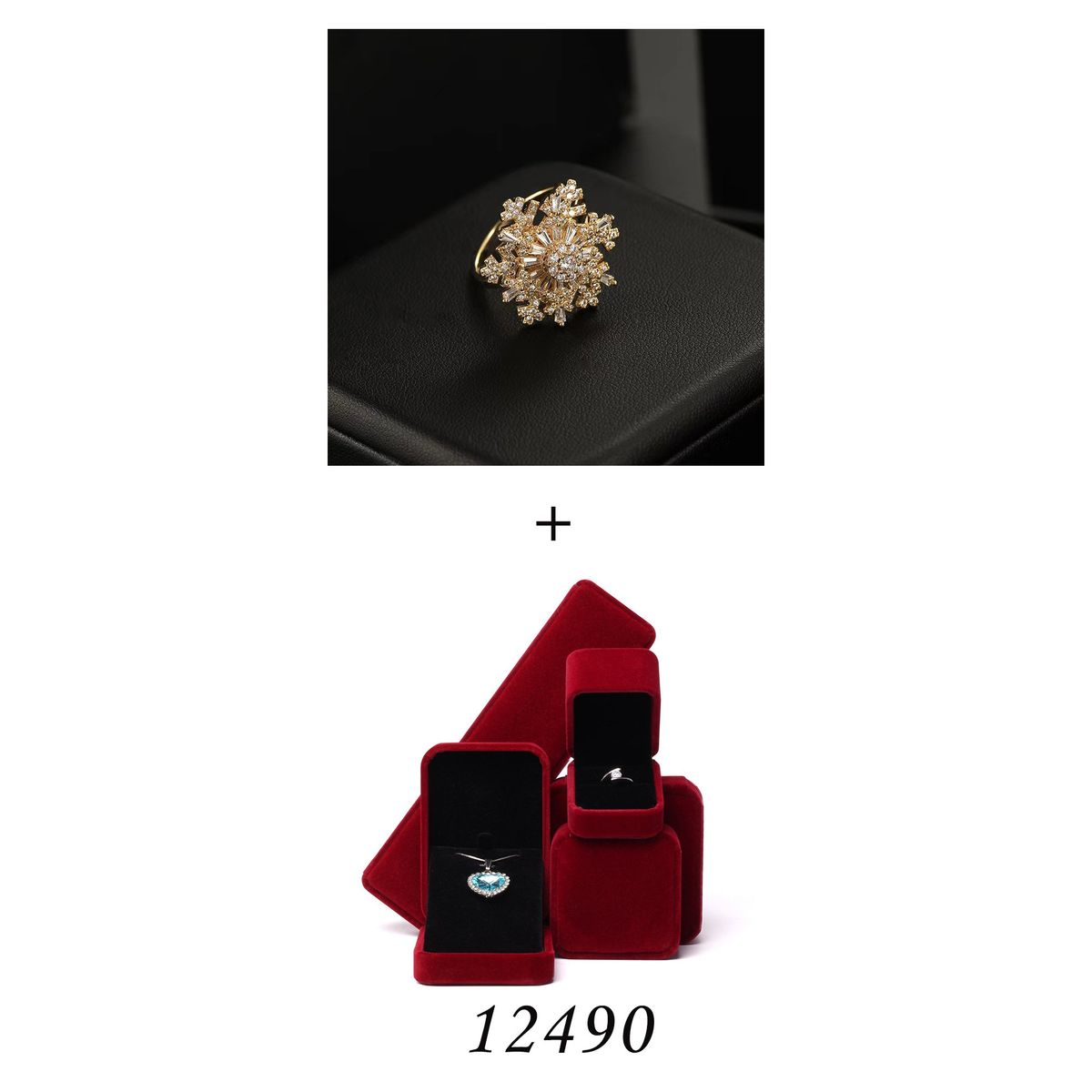 SHANDIAN - Anillo de nieve plateado para girar regalos de navidad