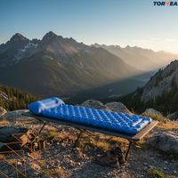Colchón Inflable Portátil 1 plaza Torvea Colchoneta Camping Outdoor Picnic Con Almohada Y Bomba