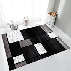 GENERICO - ALFOMBRA PARA LIVING ANTIDESLIZANTE CON DISEÑOS TRIDIMENCIONALES
