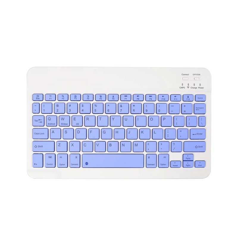 GENERICO - Teclado Inalámbrico Bluetooth Para Tablet iPad  Ñ Español / Lavanda