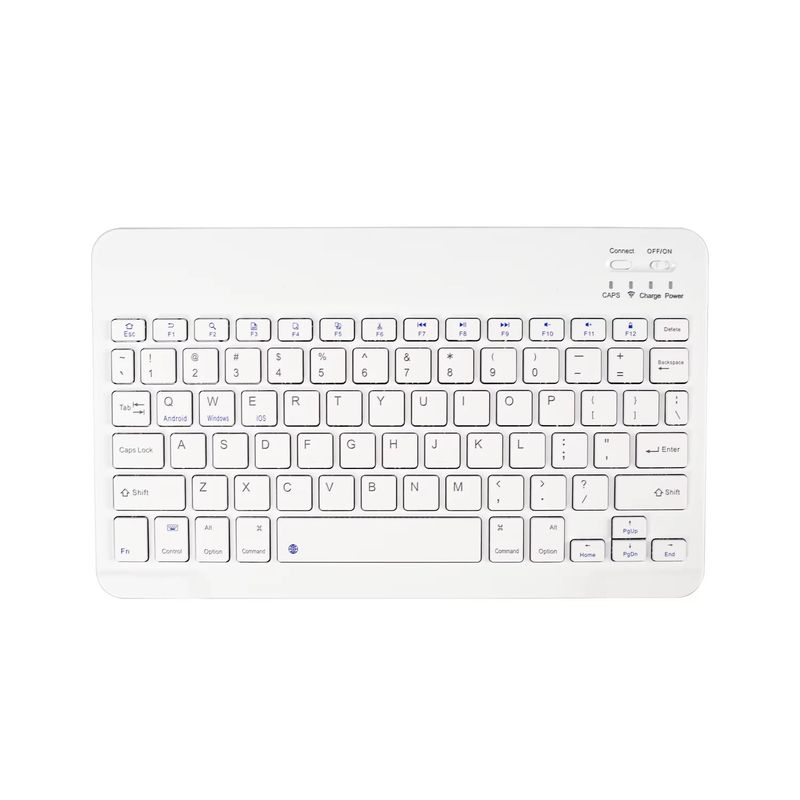 GENERICO - Teclado Inalámbrico Bluetooth Para Tablet iPad  Ñ Español / Blanco