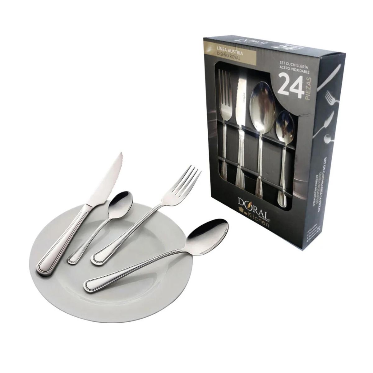 DORAL - Set De Cuchilleria Elegante 30 Piezas Clasicas Munich