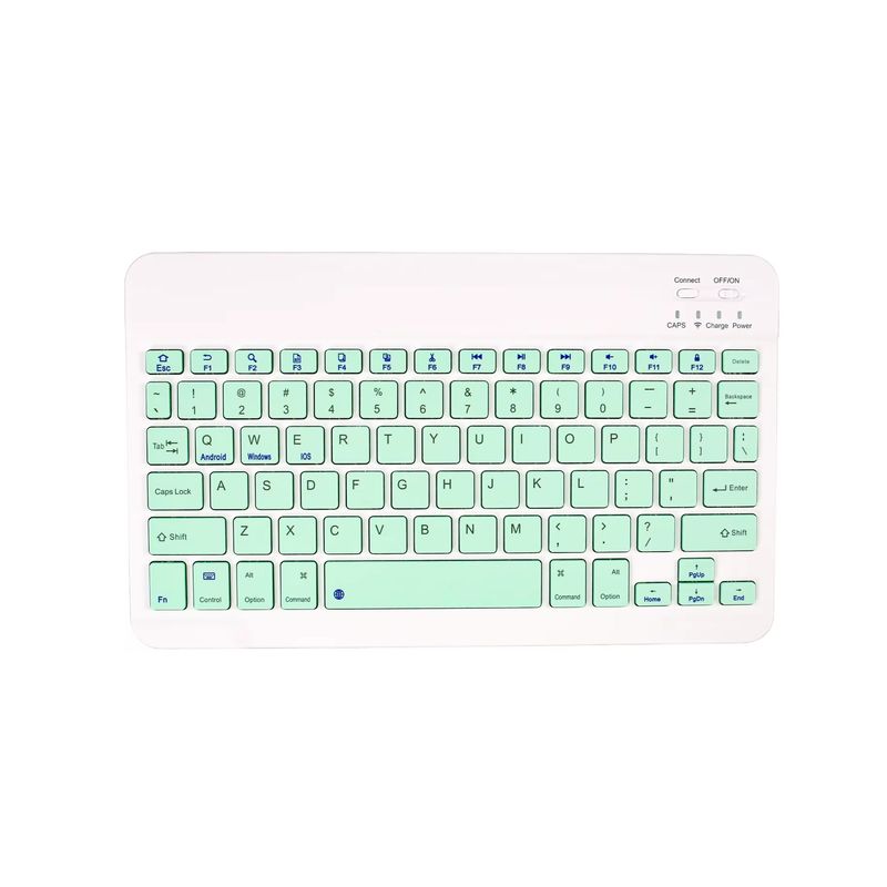 GENERICO - Teclado Inalámbrico Bluetooth Para Tablet iPad  Ñ Español / Verde