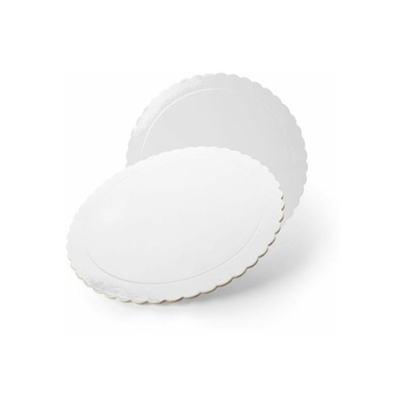 GENERICO - Set 6 Bandeja Base Redonda Torta Pastel Carton 32 Cm Plateada
