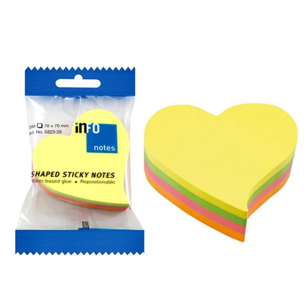 GENERICO - Notas Adhesivas Forma Corazón 200 hojas Color - SC